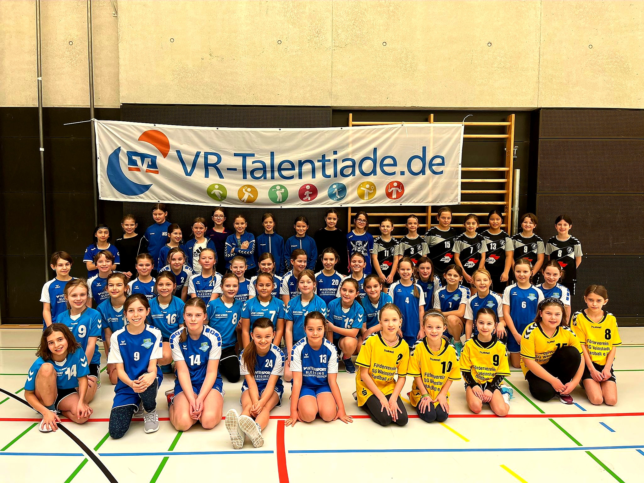 VR-Talentiade beim Spieltag der weiblichen E-Jugend des HC Winnenden